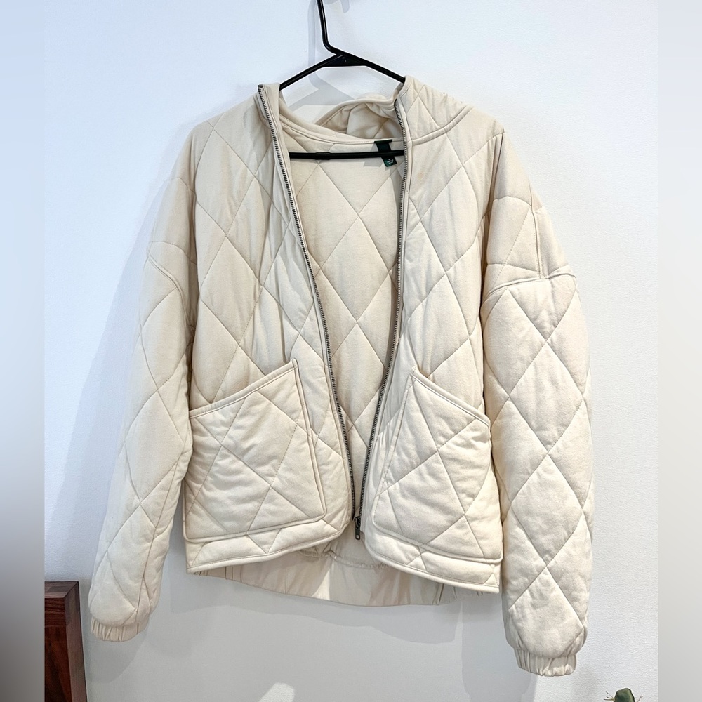 cream quilt jacket
